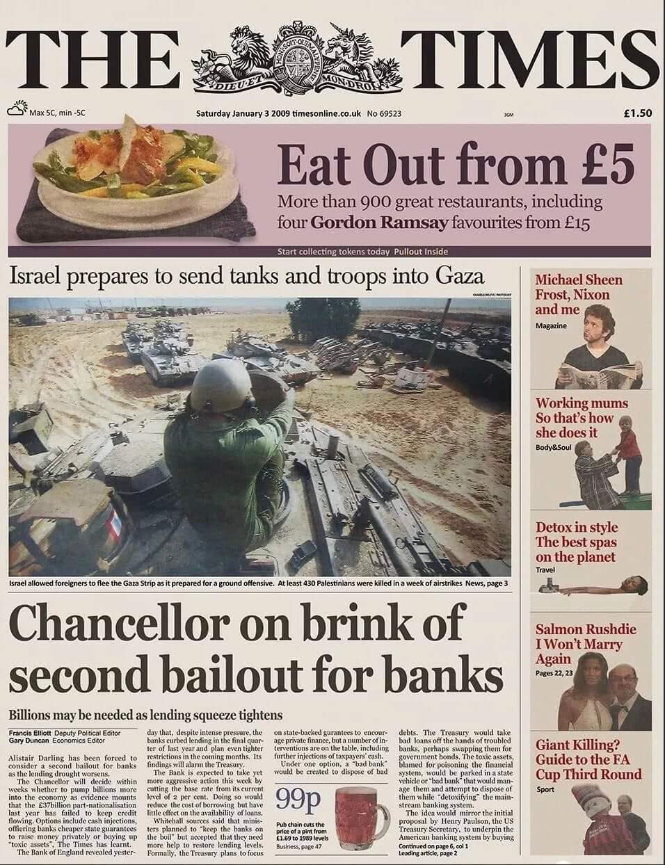 The Times Chancellor on Brink Of Second Bailout For Banks