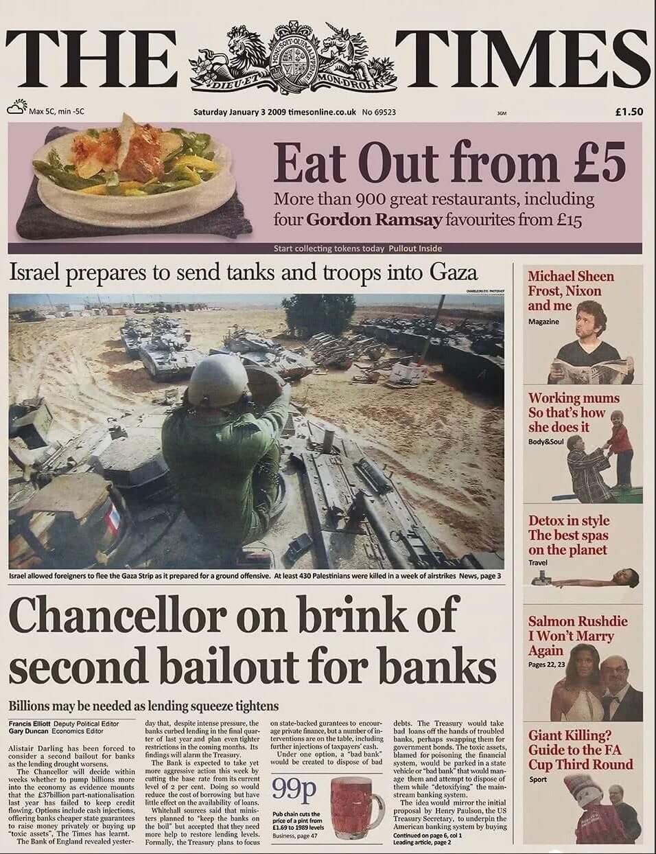 The Times Chancellor al borde de un segundo rescate para los bancos