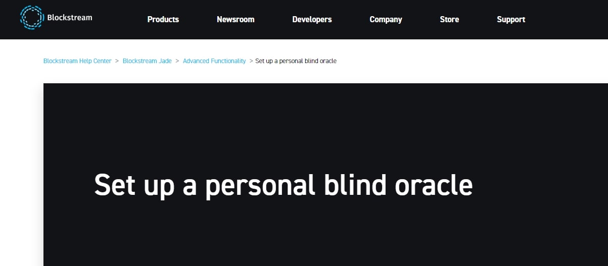 Setting up a personal Blind Oracle in Blockstream