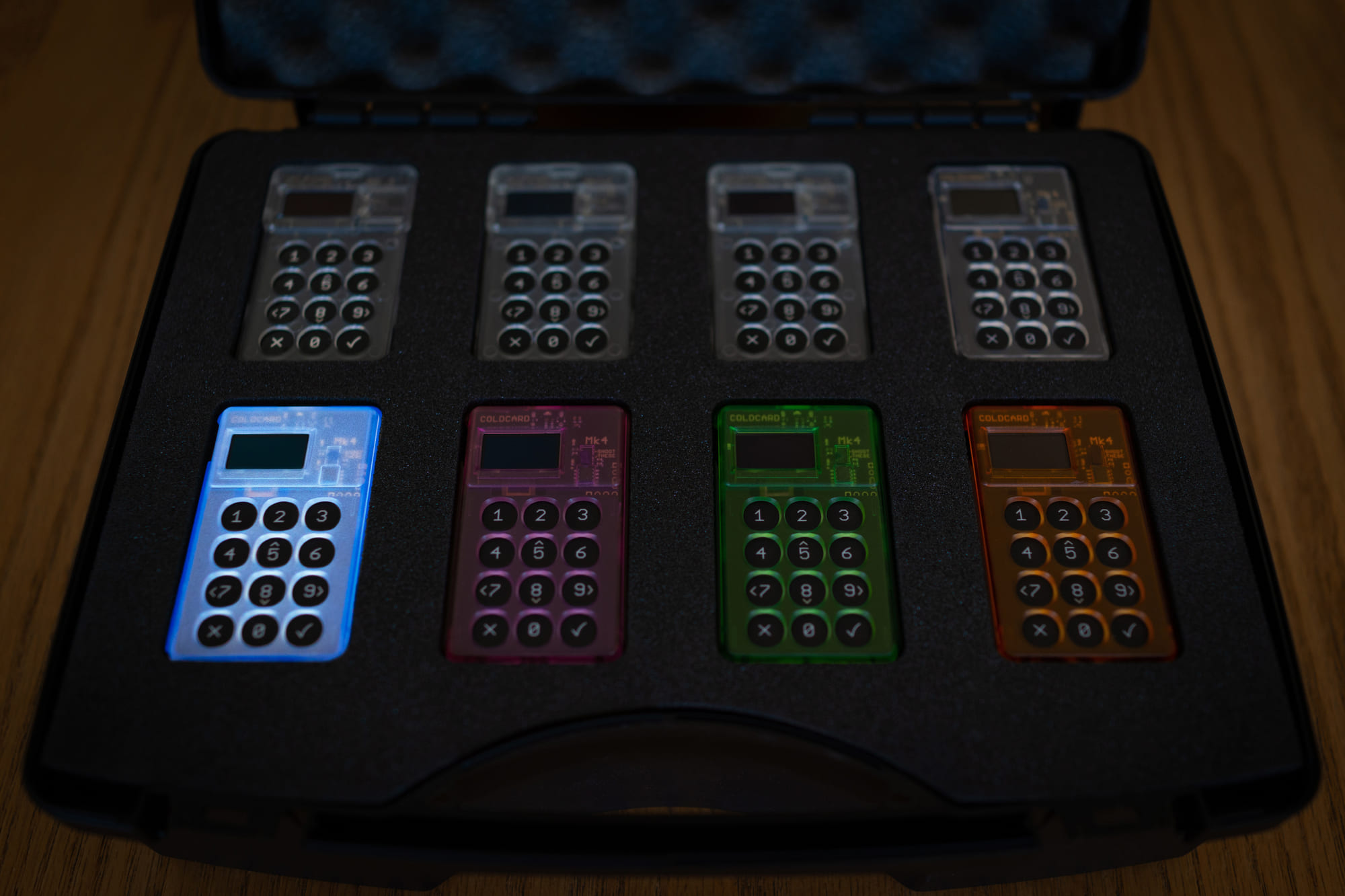 Different colors of Coldcard MK4
