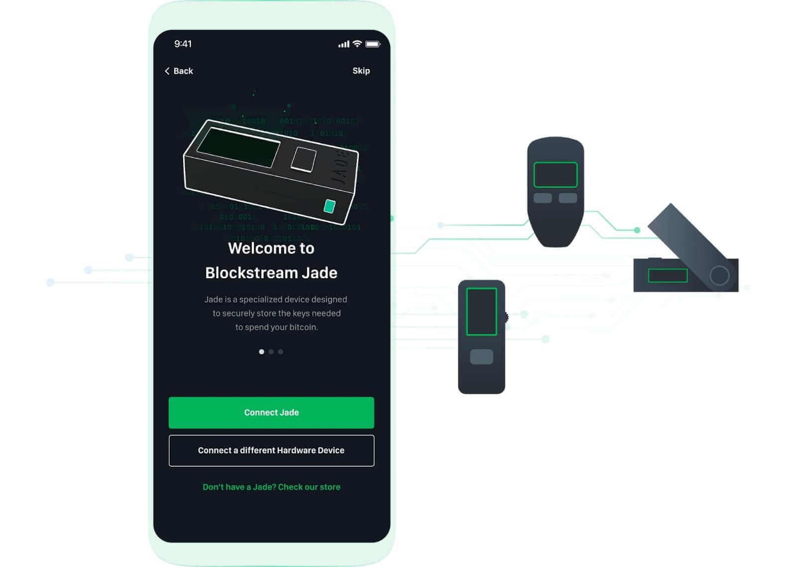Support of Green Wallet with Trezor, Jade and Ledger